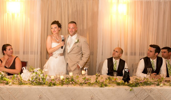 Bridal party table